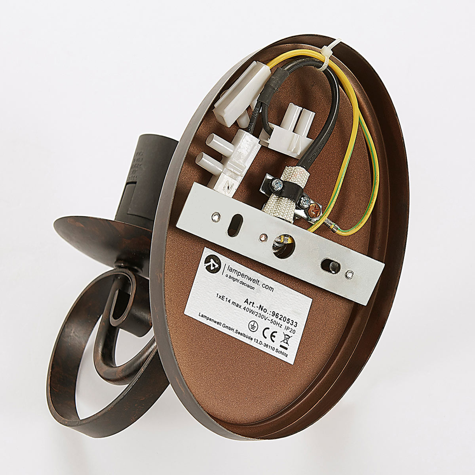 Lucande Caleb - Ruosteenvärinen Maalaistyyli-seinävalaisin - Image 8