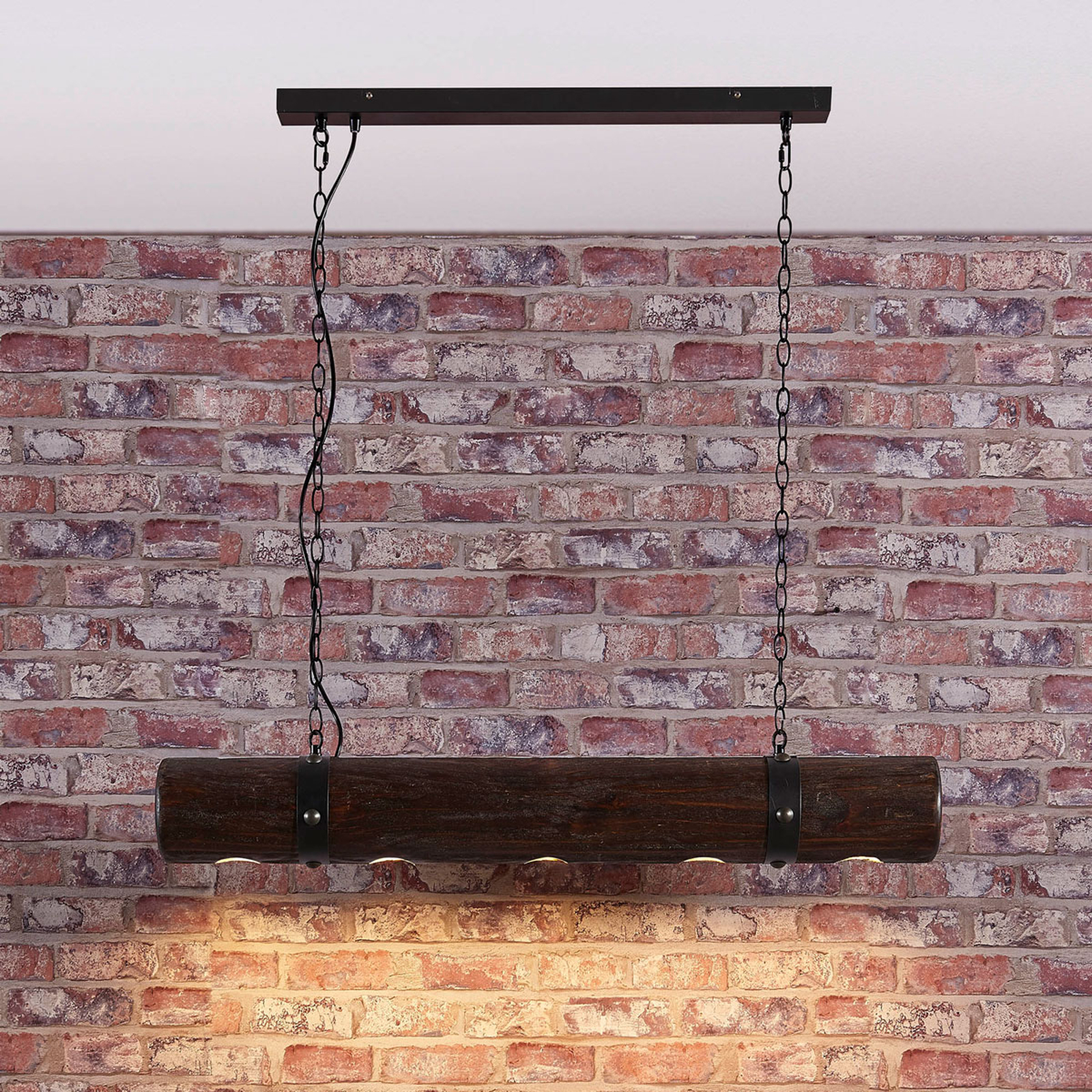 Lucande Epätavallinen Puu-riippuvalaisin Legno - Image 2