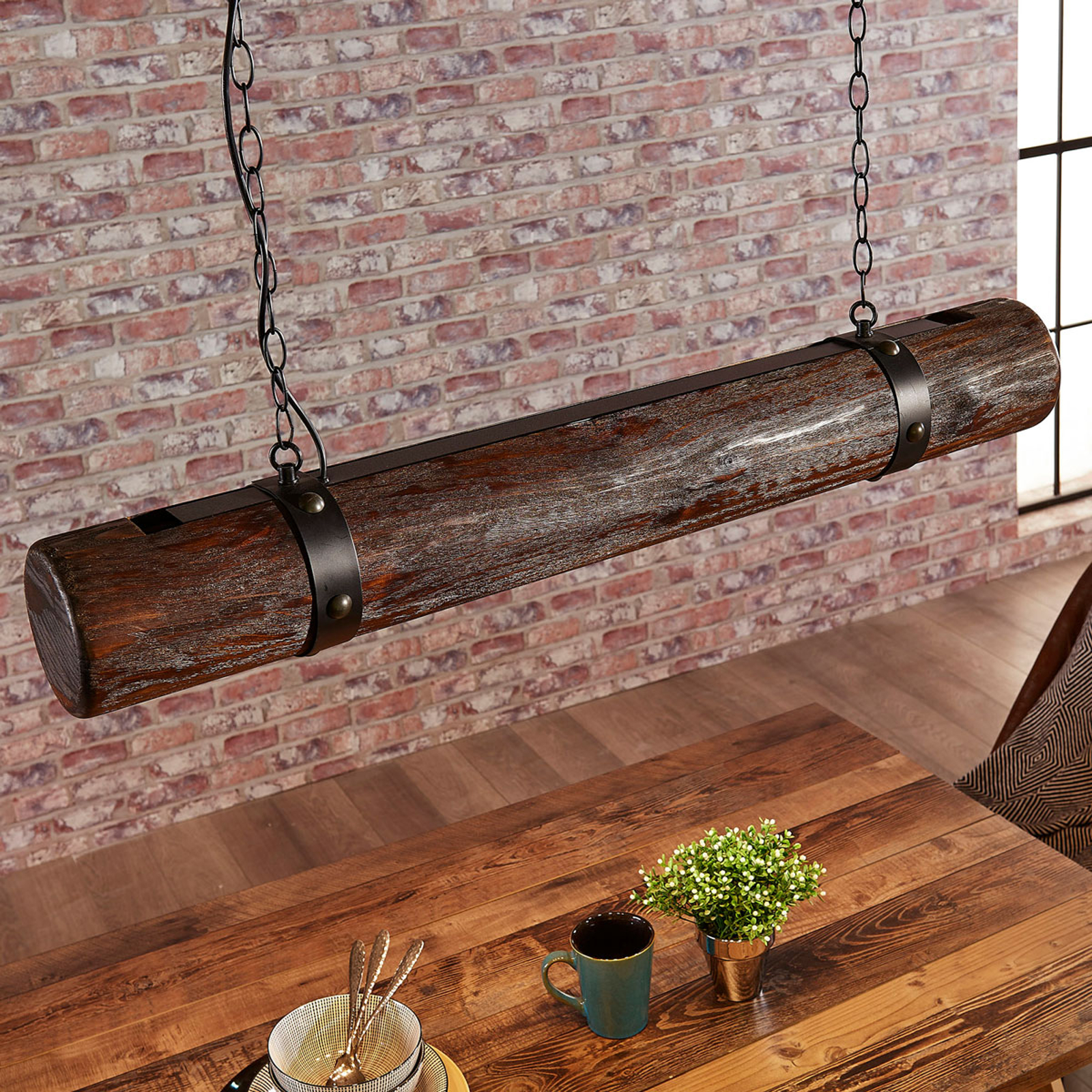 Lucande Epätavallinen Puu-riippuvalaisin Legno - Image 4