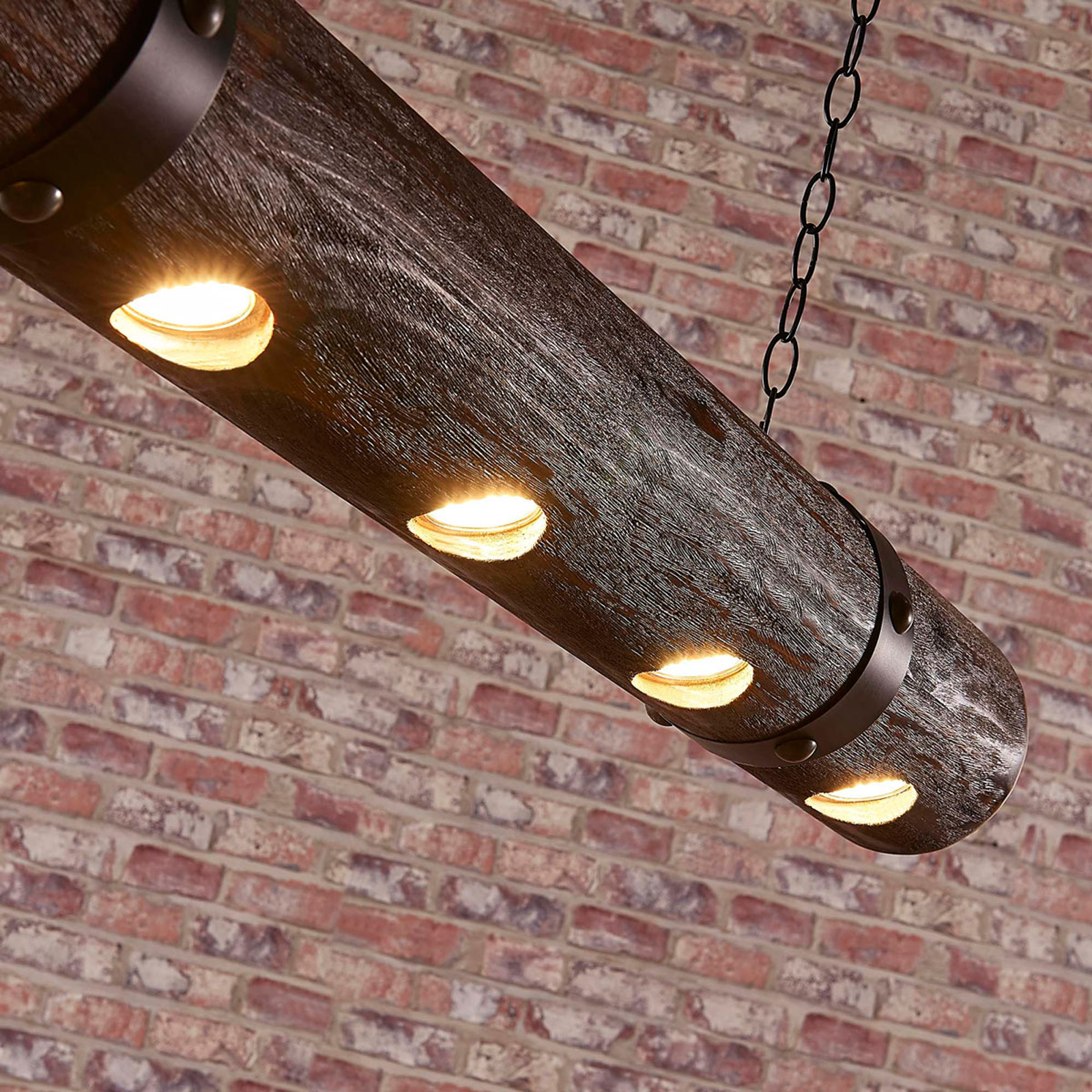 Lucande Epätavallinen Puu-riippuvalaisin Legno - Image 7