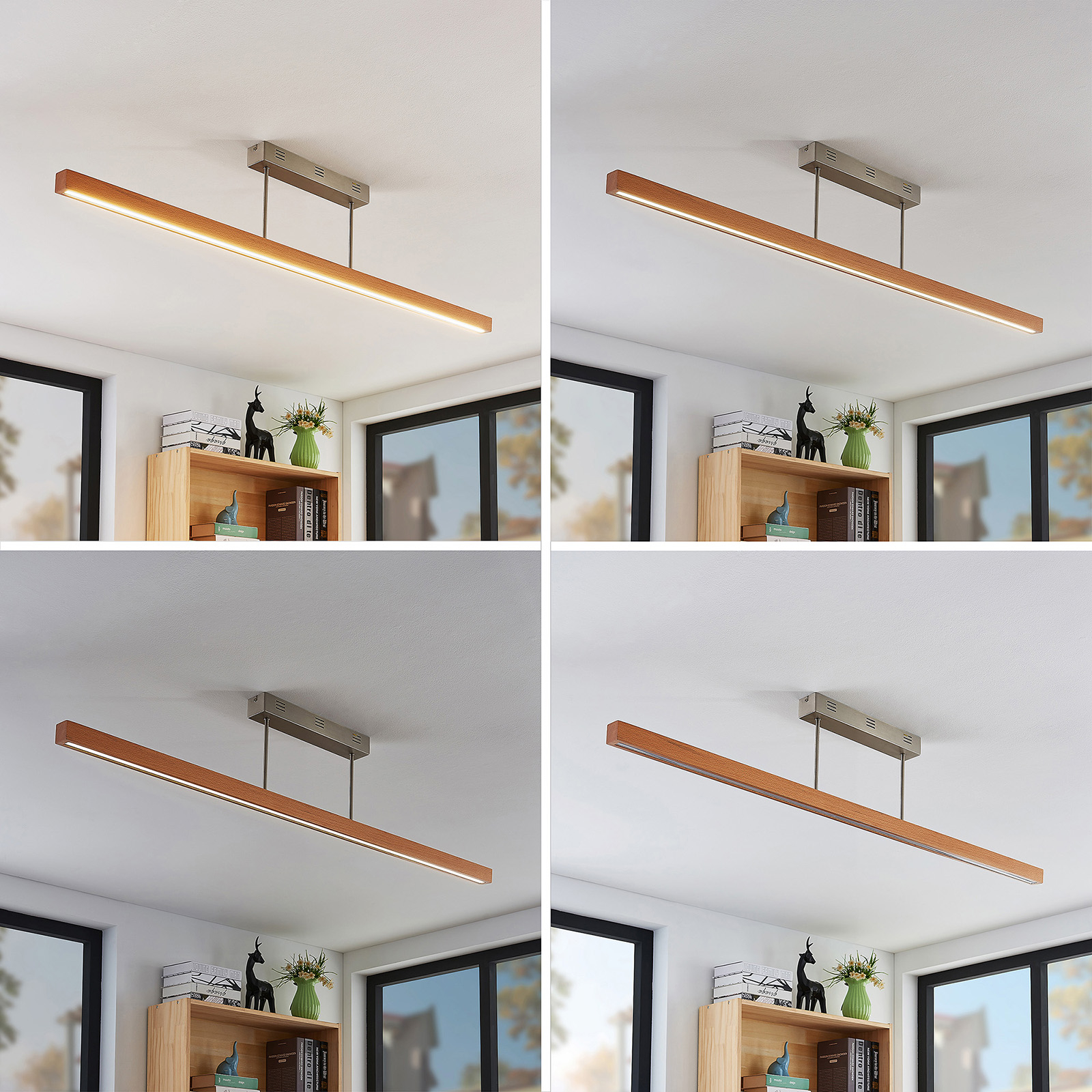 Lucande LED-kattovalaisin Tamlin, Pyökki, 140 cm - Image 4