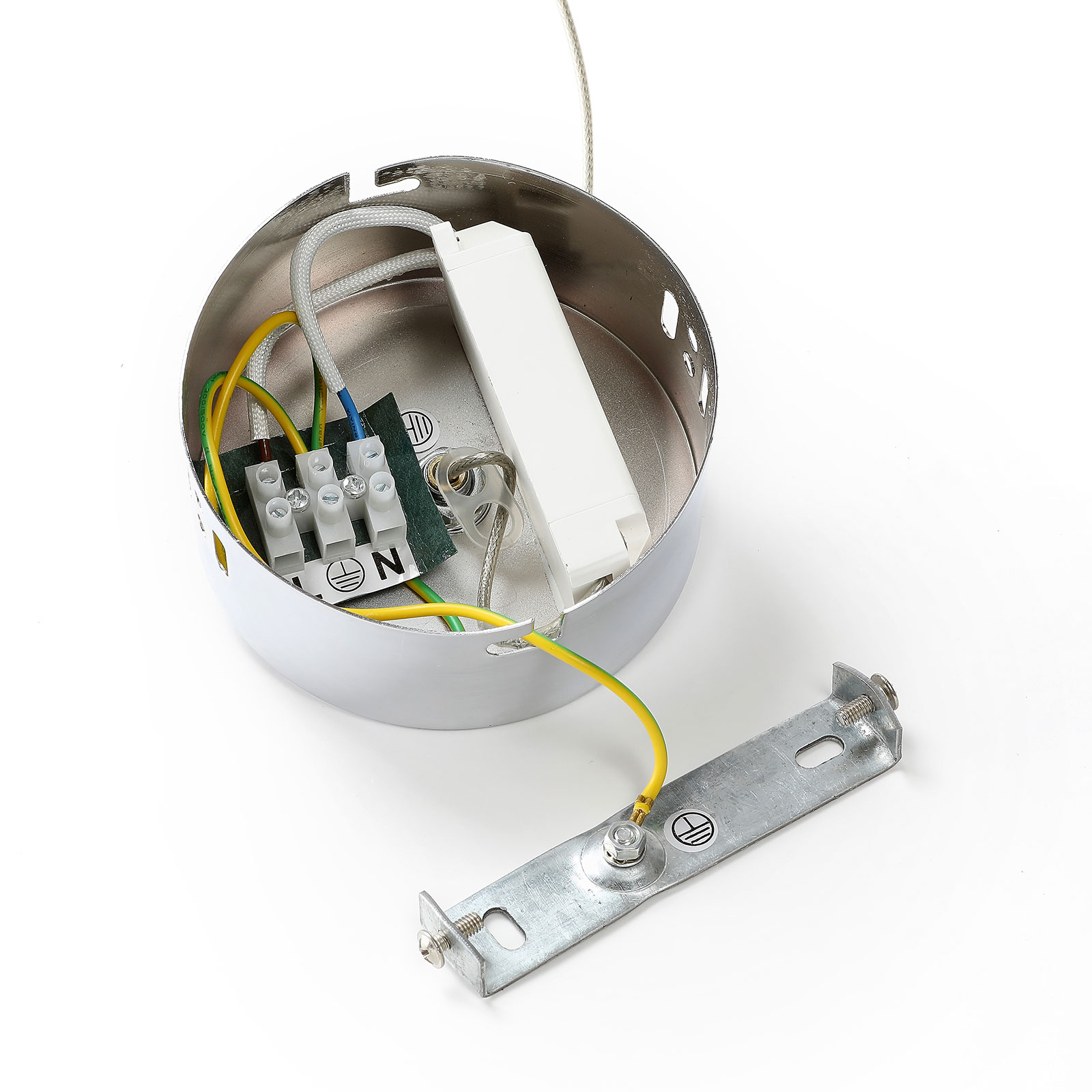 Lucande LED-riippuvalo Hayley Lasipallo 1-lampp. Kromi - Image 7