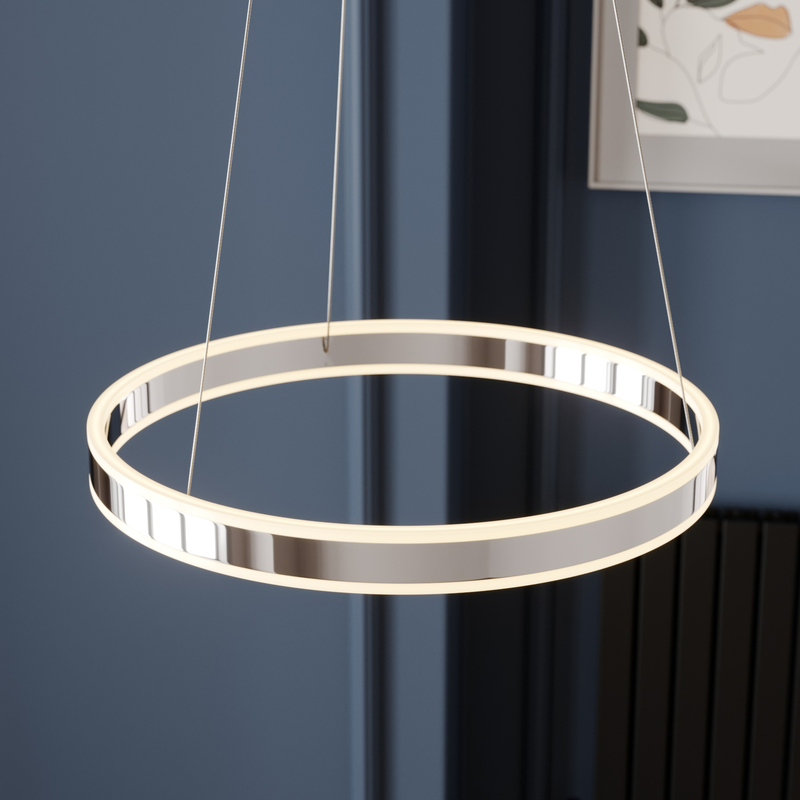 Lucande LED-riippuvalo Lyani, Kromi, Himmennettävä, 50 Cm - Image 4
