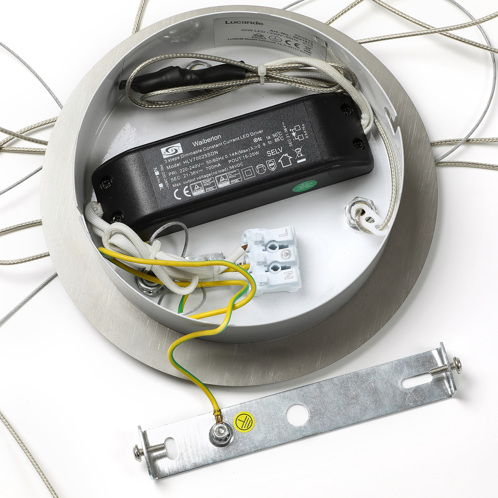 Lucande LED-riippuvalo Lyani, Kromi, Himmennettävä, 50 Cm - Image 7