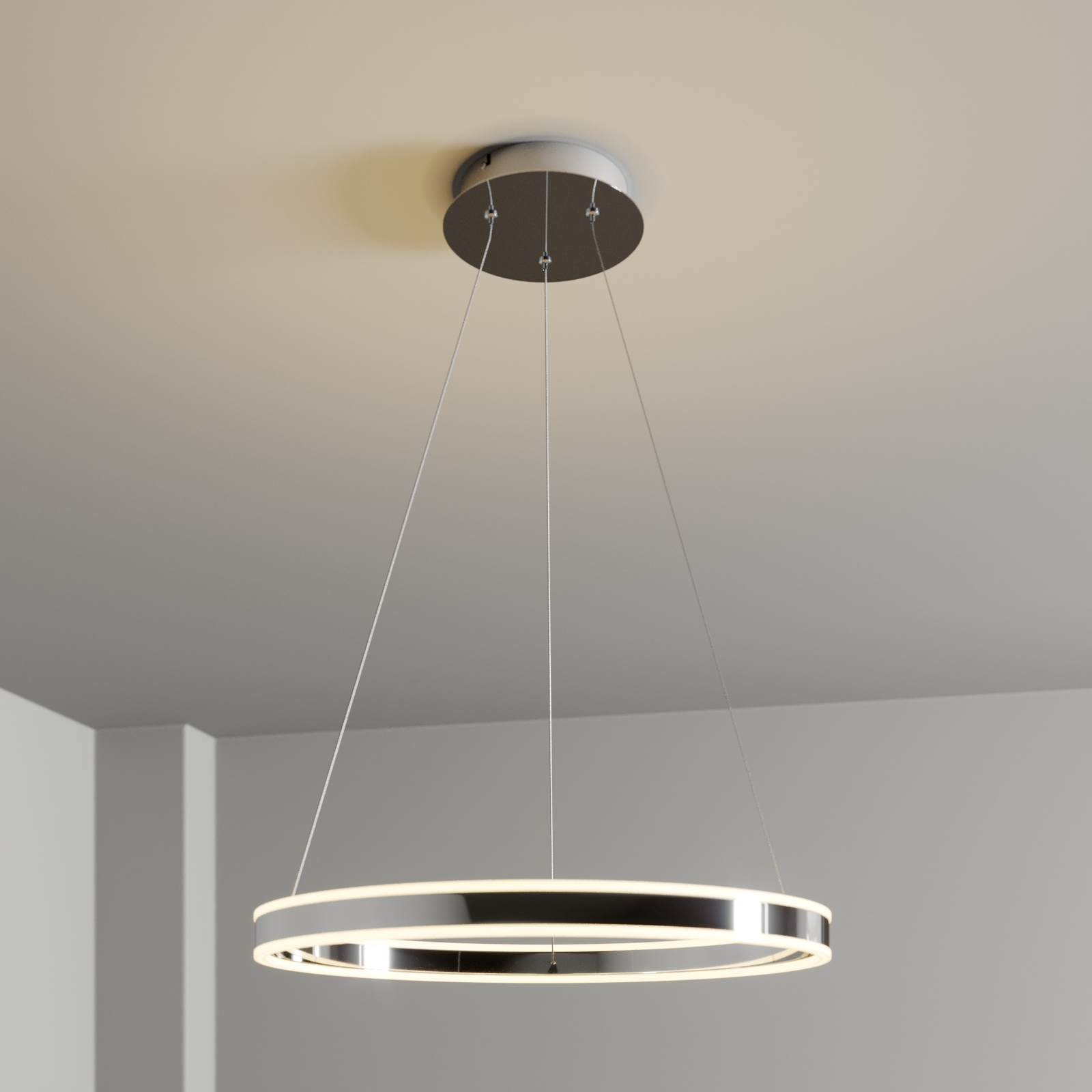 Lucande LED-riippuvalo Lyani, Kromi, Himmennettävä, 60 Cm - Image 9