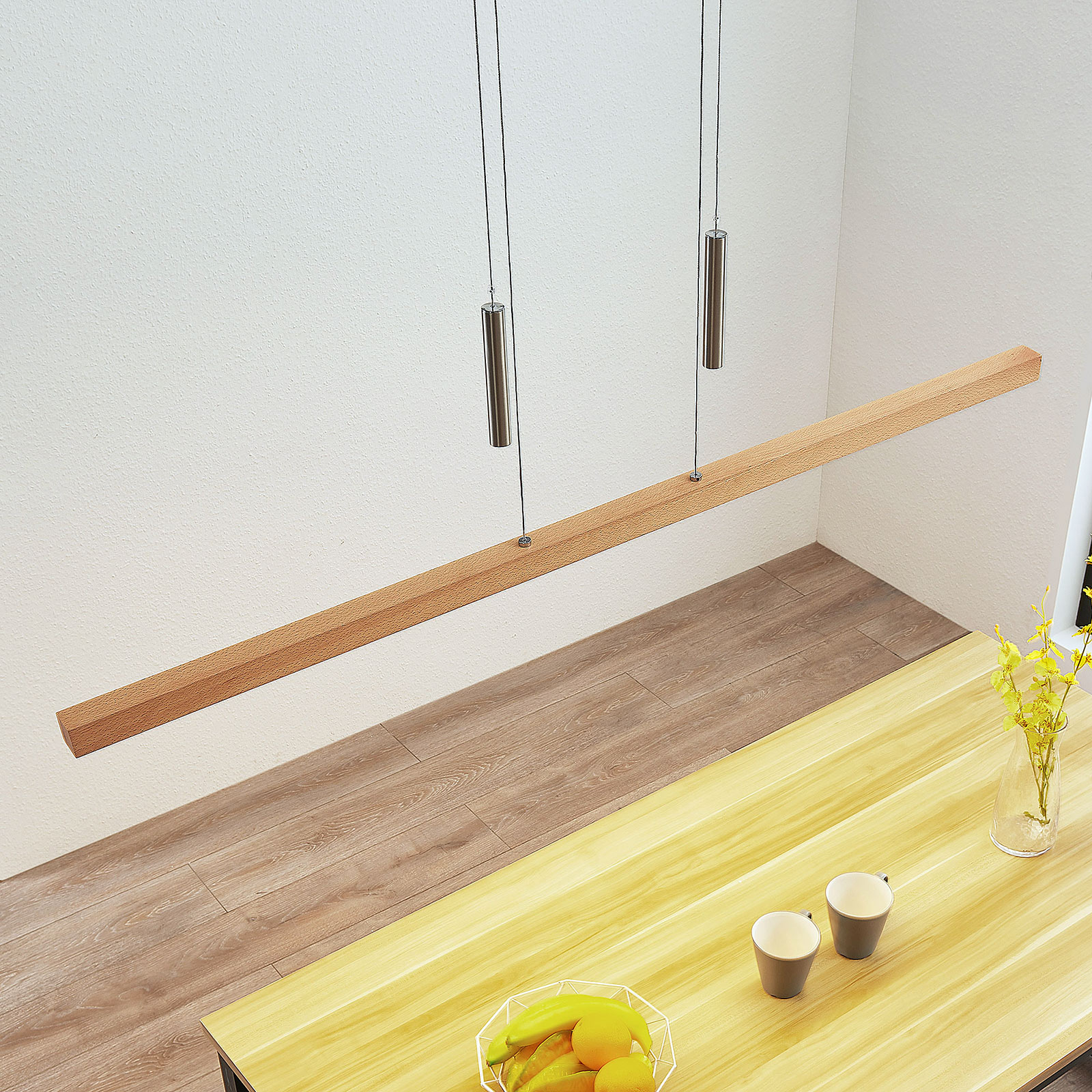 Lucande LED-tankoriippuvalaisin Tamlin, Pyökki - Image 5