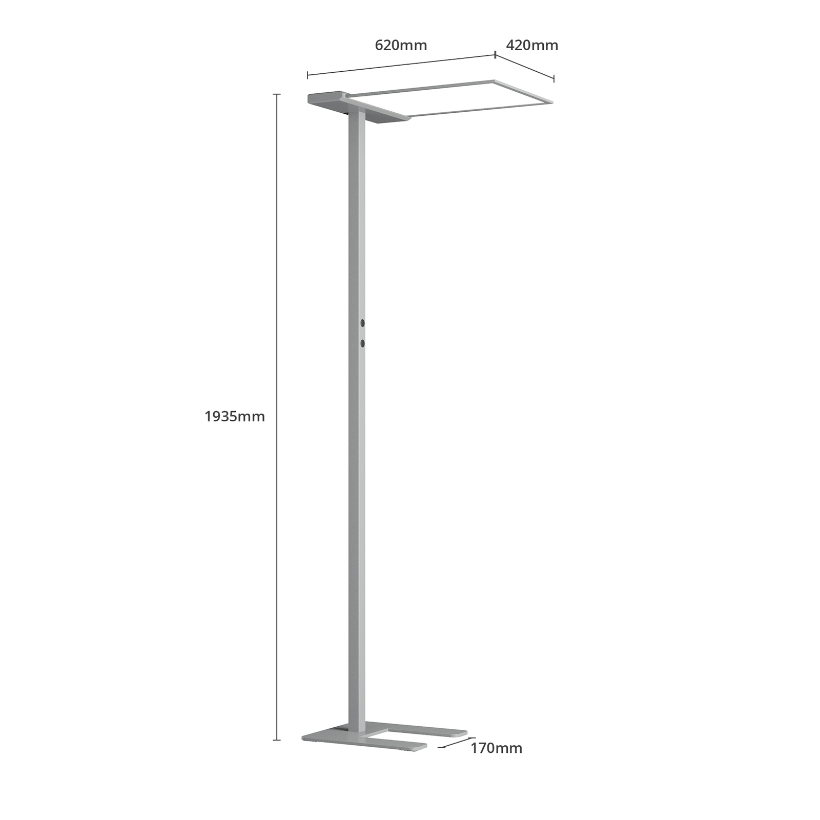 Lucande LED-toimistovalaisin Esmael, 36 W+20 W Himmennin - Image 6