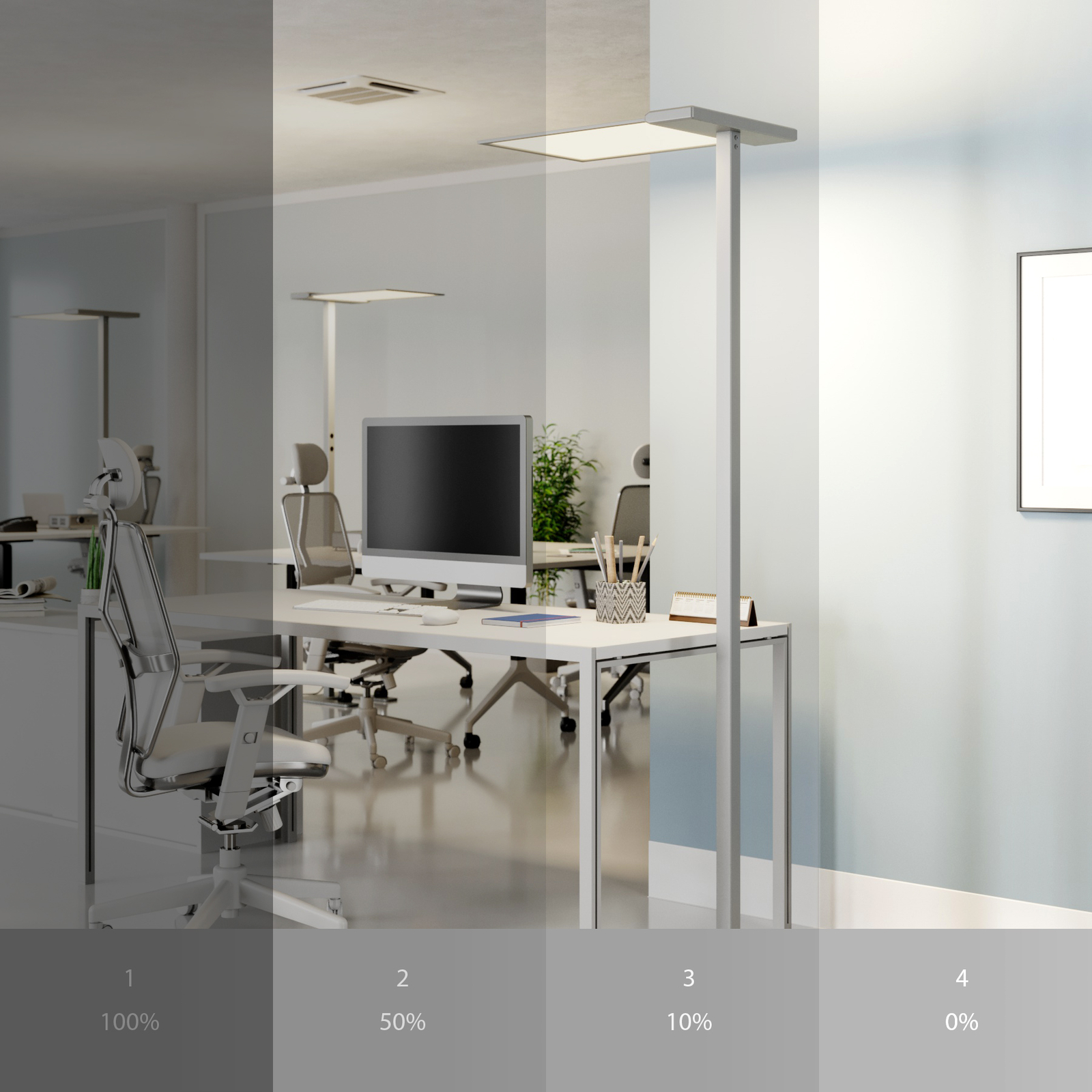 Lucande LED-toimistovalaisin Esmael, 36 W+20 W Himmennin - Image 8