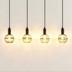 Lucande Ably -riippuvalo, Savulasia, 4-lamppuinen