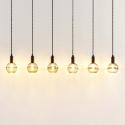 Lucande Ably -riippuvalo, Savulasia, 6-lamppuinen