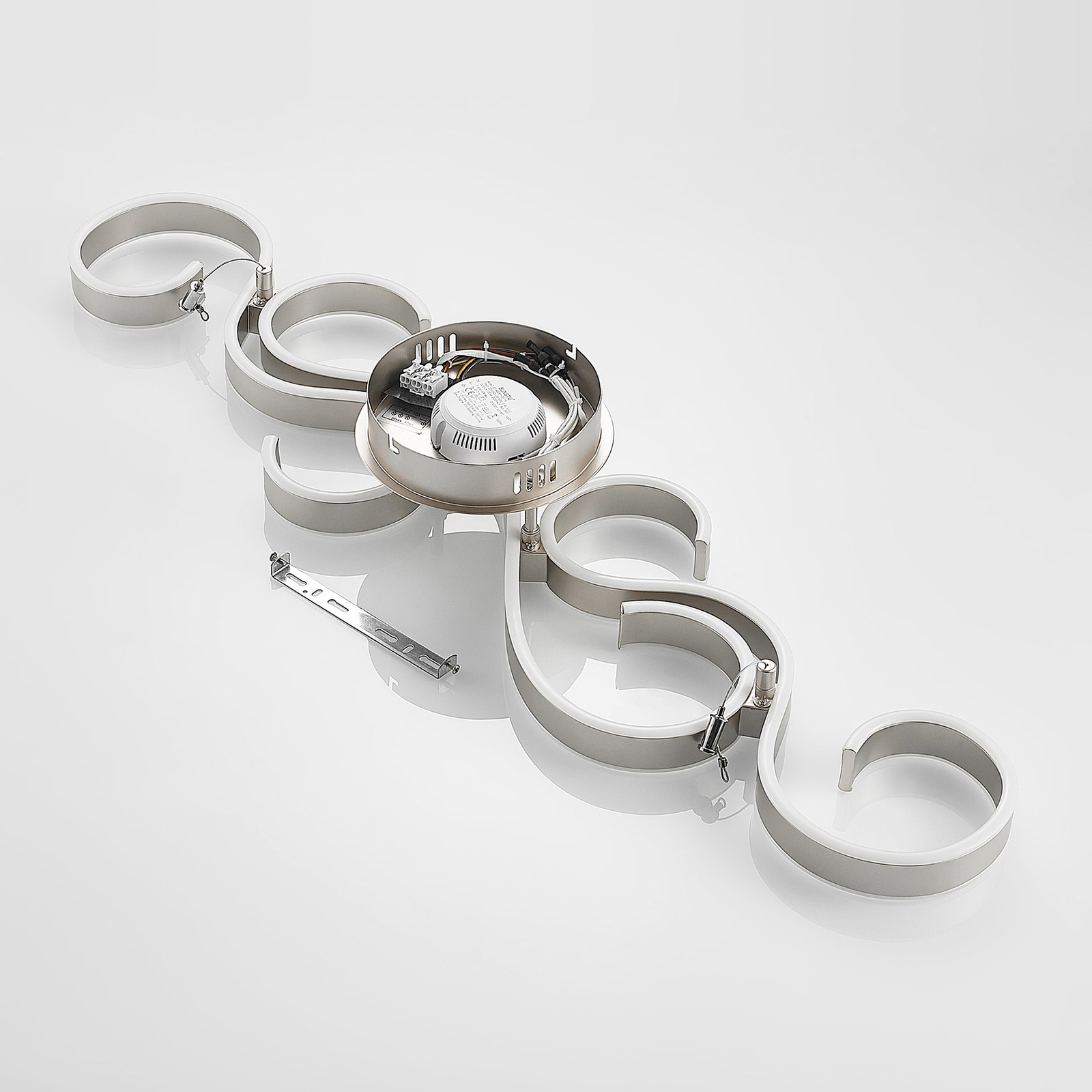 Lucande Admira -LED-kattovalo 101 Cm Nikkeli - Image 8