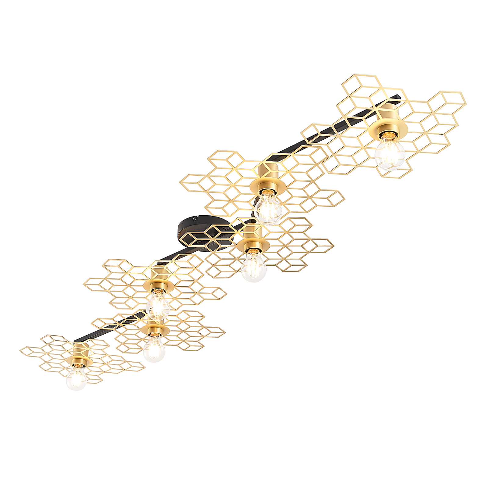 Lucande Alexaru -kattovalaisin, 6-lamppuinen Pitkä - Image 3