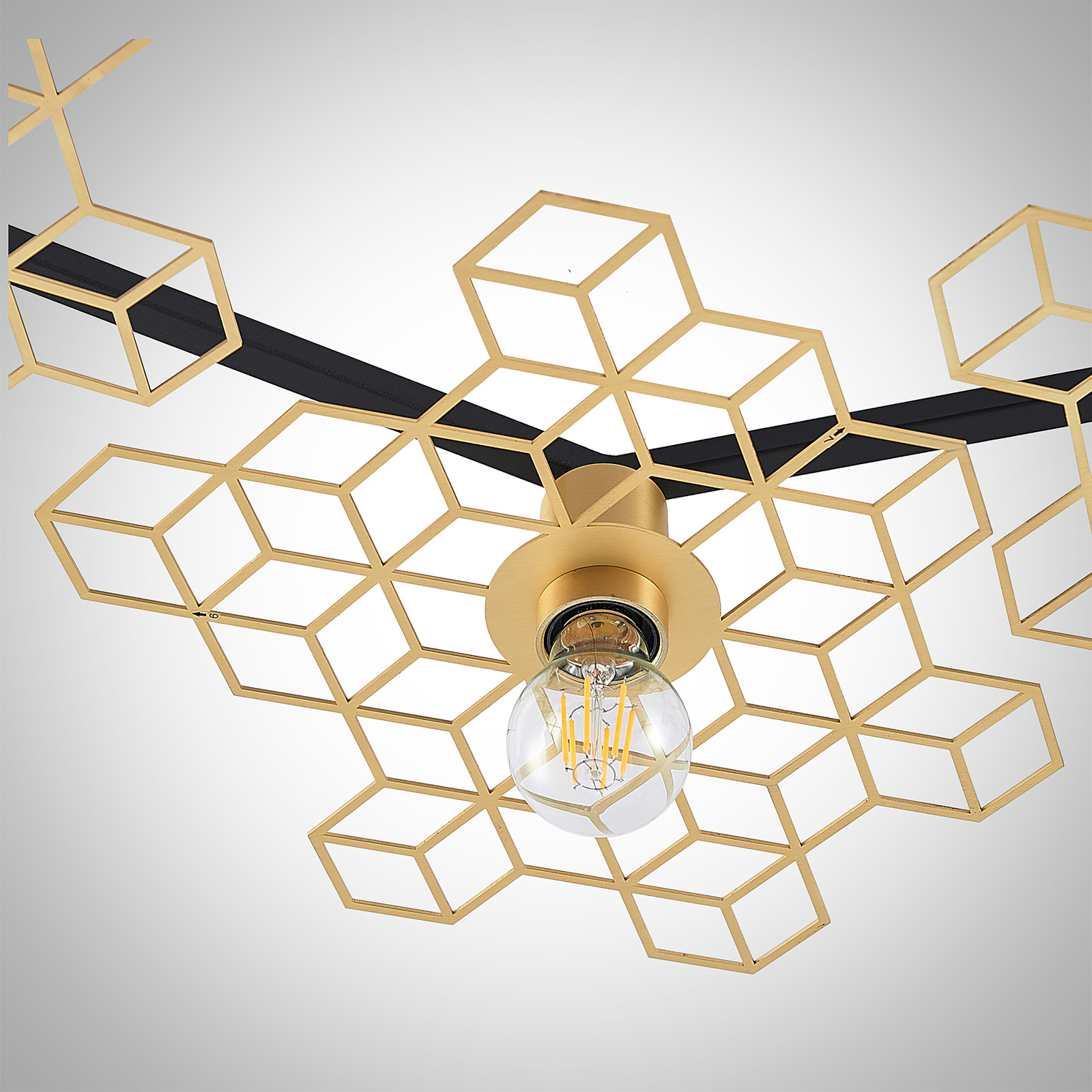 Lucande Alexaru -kattovalaisin, 6-lamppuinen Pitkä - Image 8