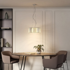 Lucande Alobani -LED-riippuvalaisin, Kristalli