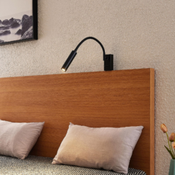 Lucande Anaella -LED-seinävalaisin, Musta, 55 Cm