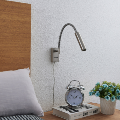 Lucande Anaella -LED-seinävalaisin Nikkeliä, 47 Cm