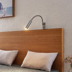 Lucande Anaella -LED-seinävalaisin Nikkeliä, 55 Cm