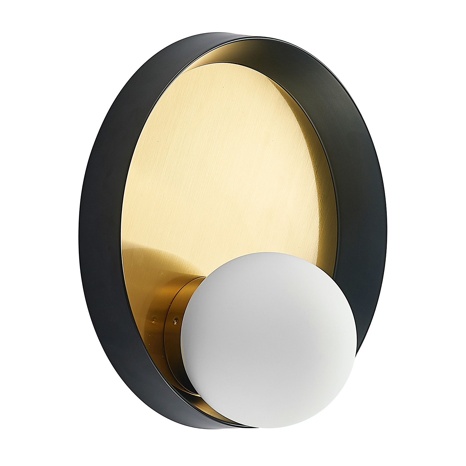 Lucande Andelina -seinävalaisin, Pyöreä, Messinki - Image 2