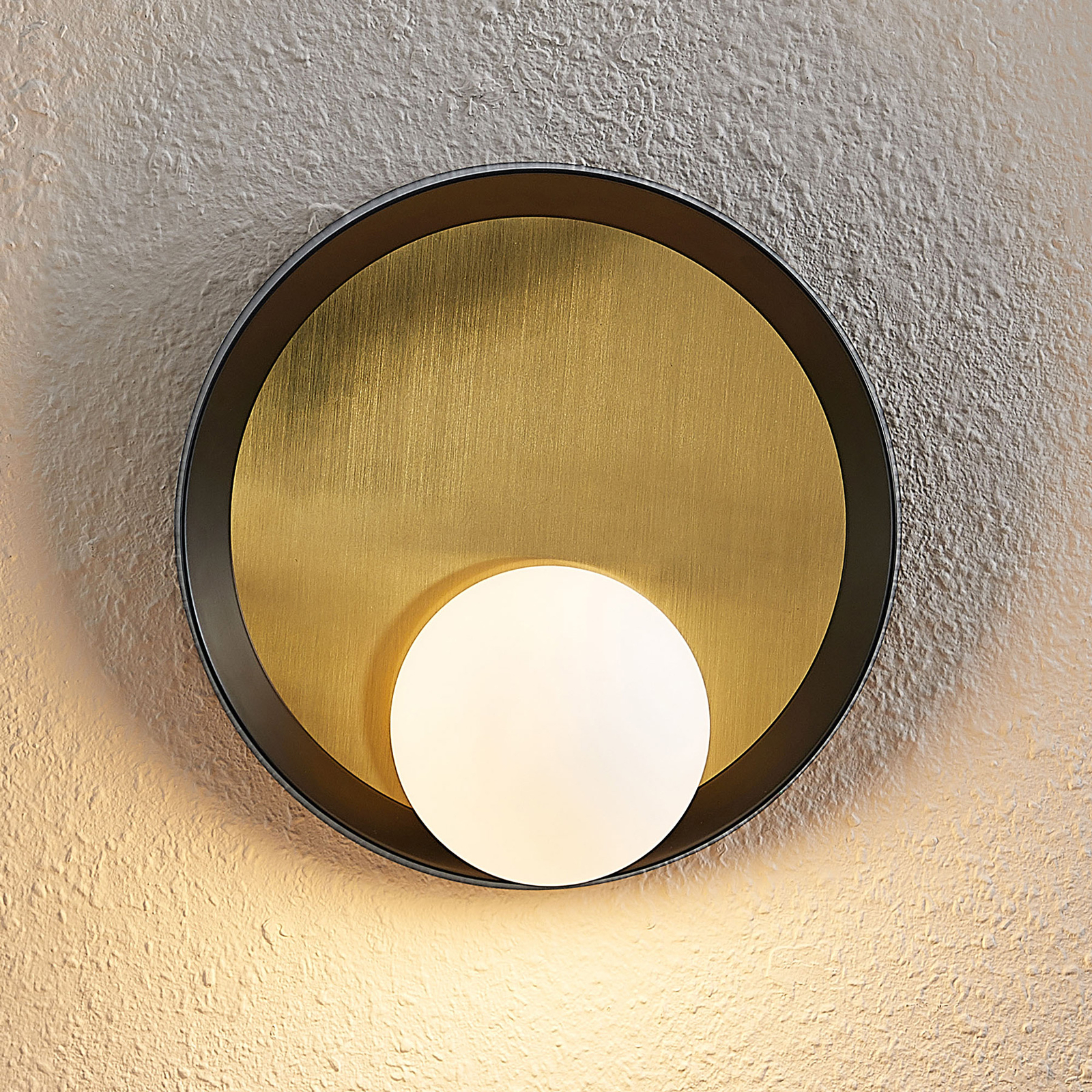 Lucande Andelina -seinävalaisin, Pyöreä, Messinki - Image 5