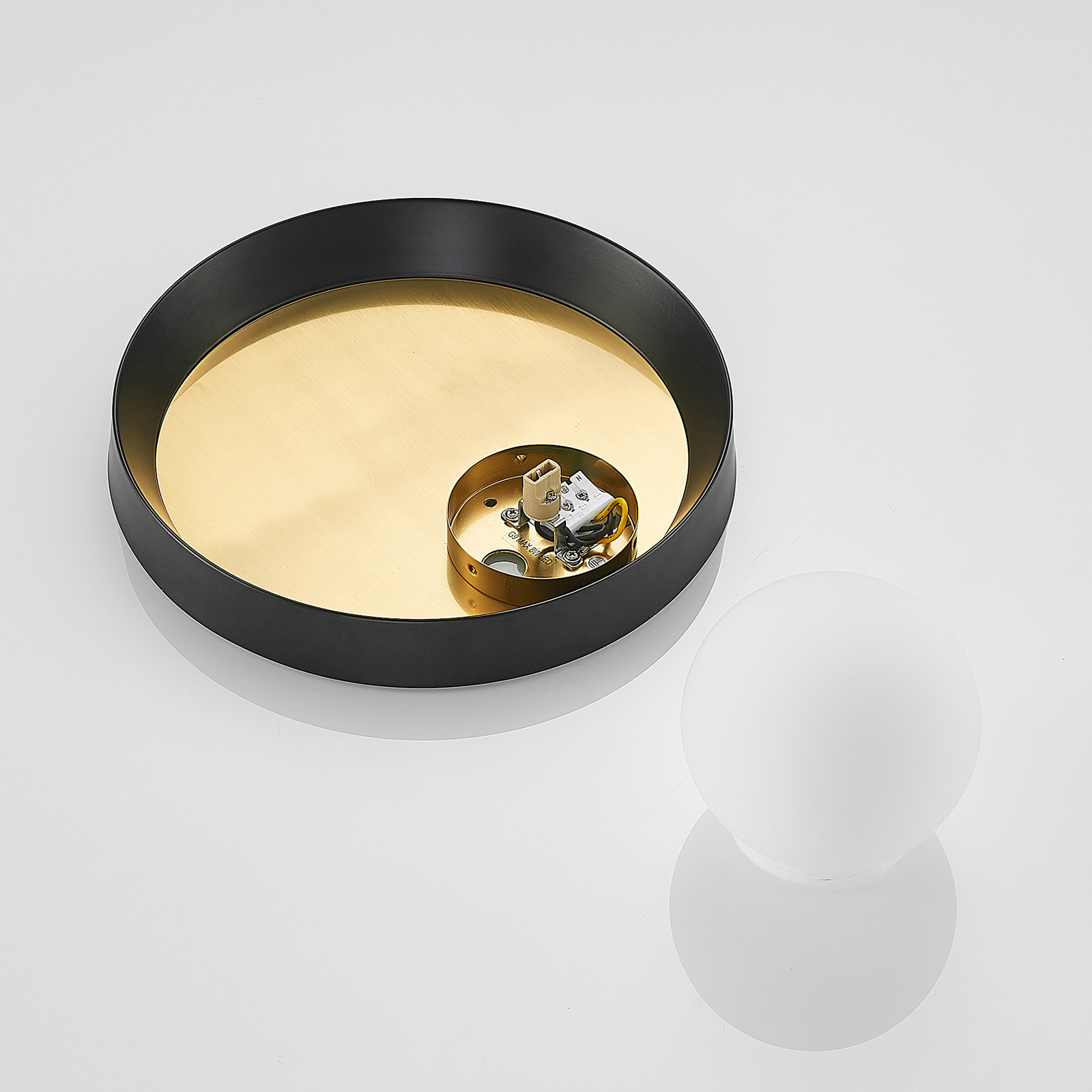 Lucande Andelina -seinävalaisin, Pyöreä, Messinki - Image 8