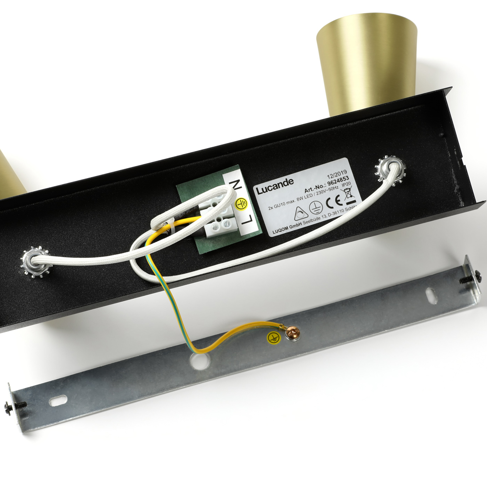 Lucande Angelina -kattovalo Messinki-kulta 2-lamp. - Image 8