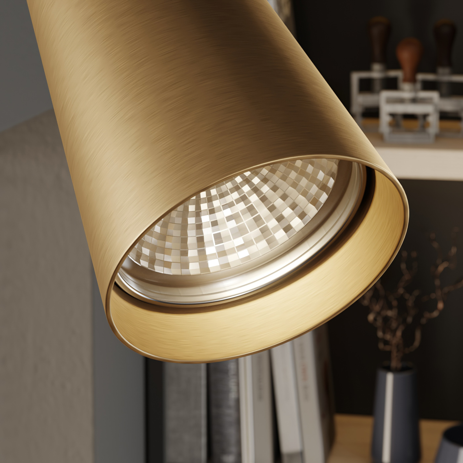 Lucande Angelina -kattovalo Messinki-kulta 3-lamp. - Image 3