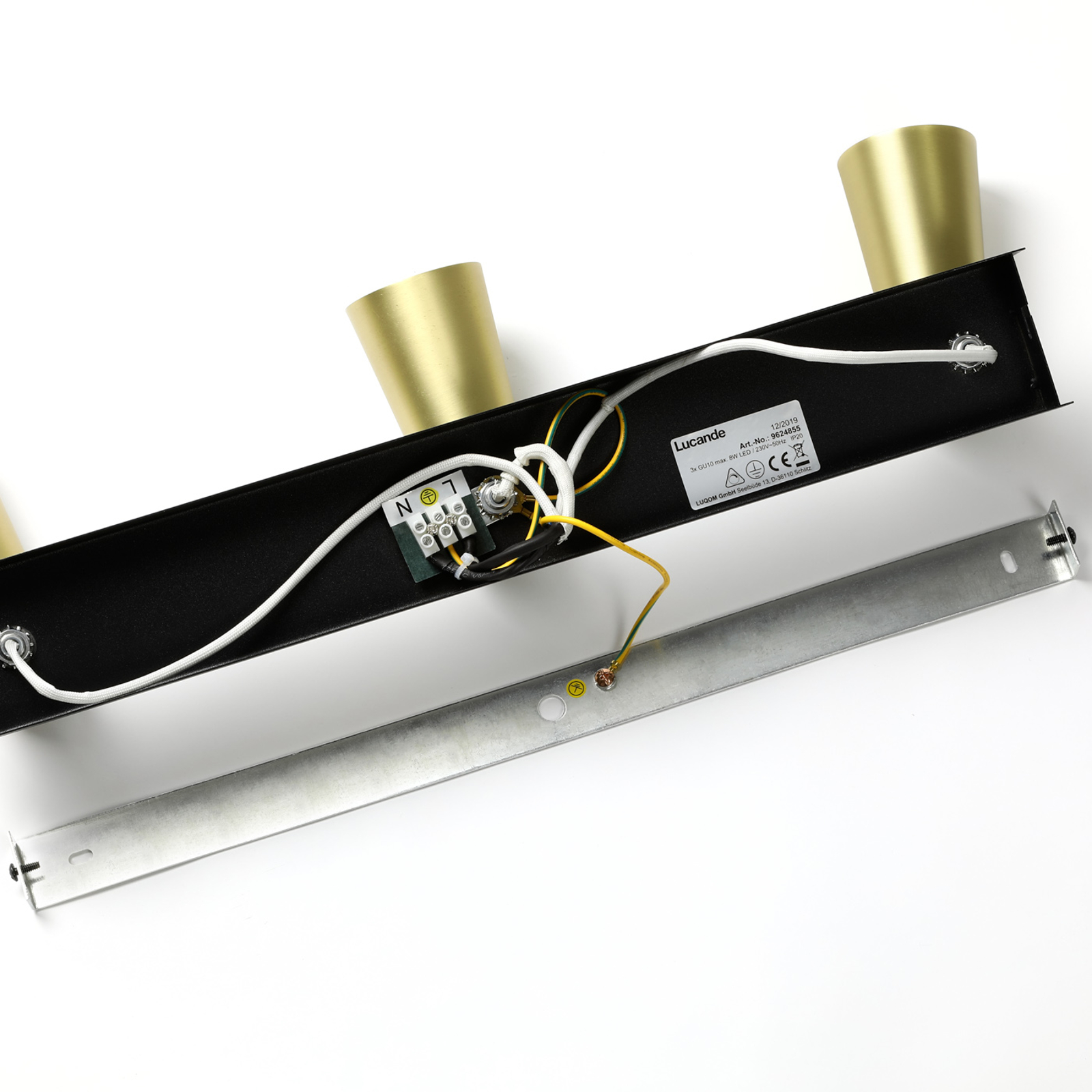 Lucande Angelina -kattovalo Messinki-kulta 3-lamp. - Image 8