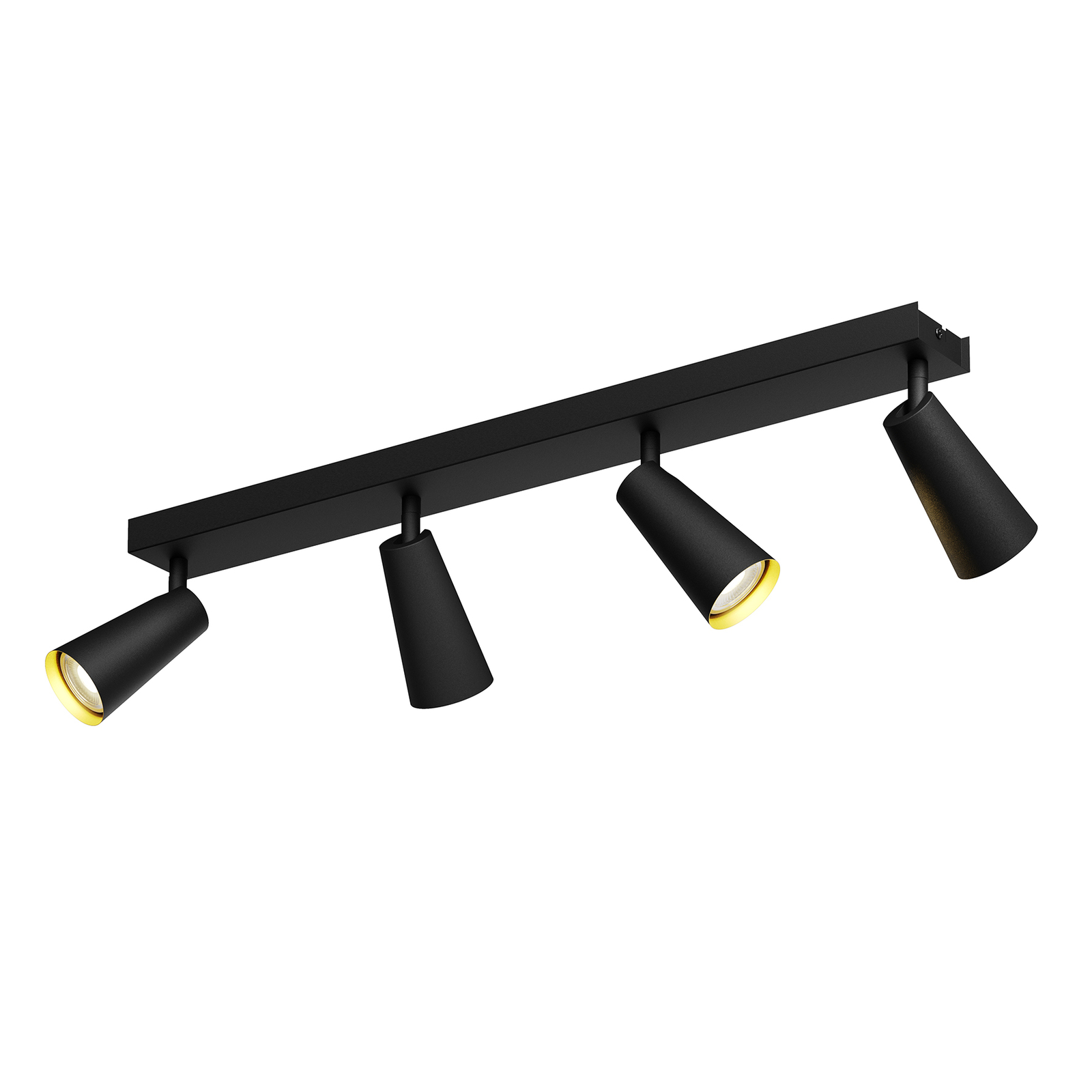 Lucande Angelina -kattovalo, Musta-kulta, 4-lamp. - Image 5