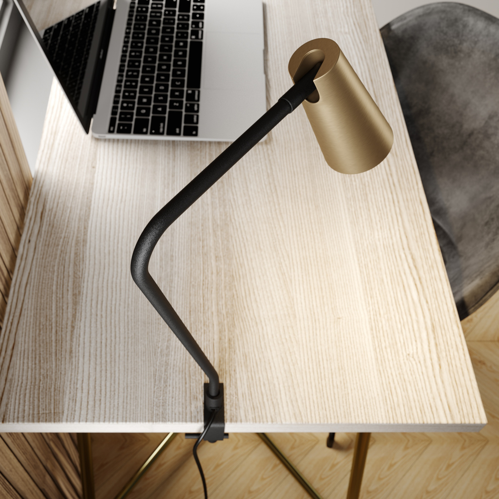 Lucande Angelina -klipsivalaisin, Messinki-kulta - Image 4