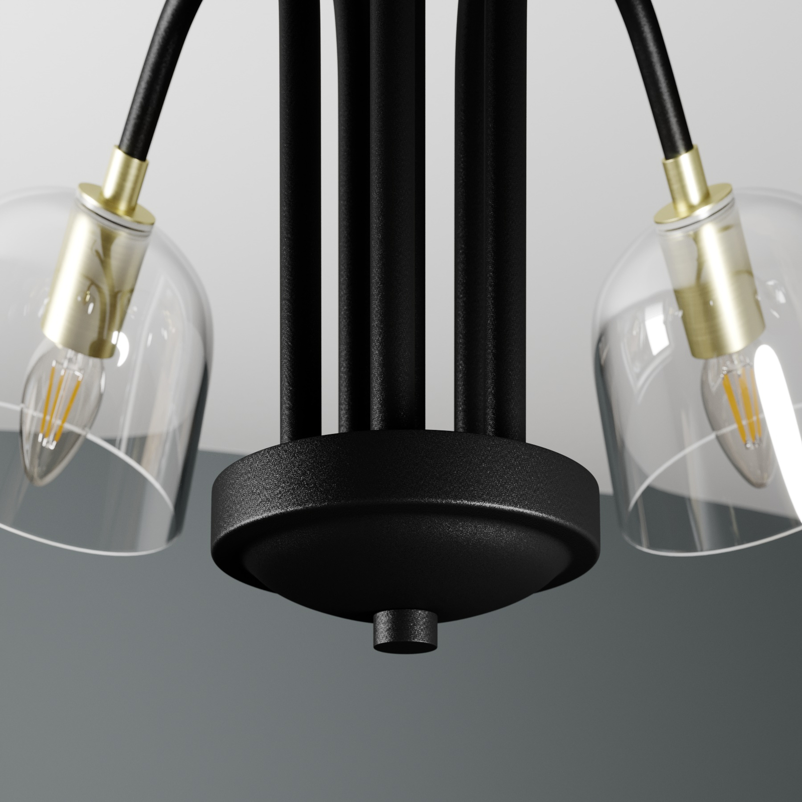 Lucande Anjita -riippuvalo, Lasivarjostin, 5-lamp. - Image 6