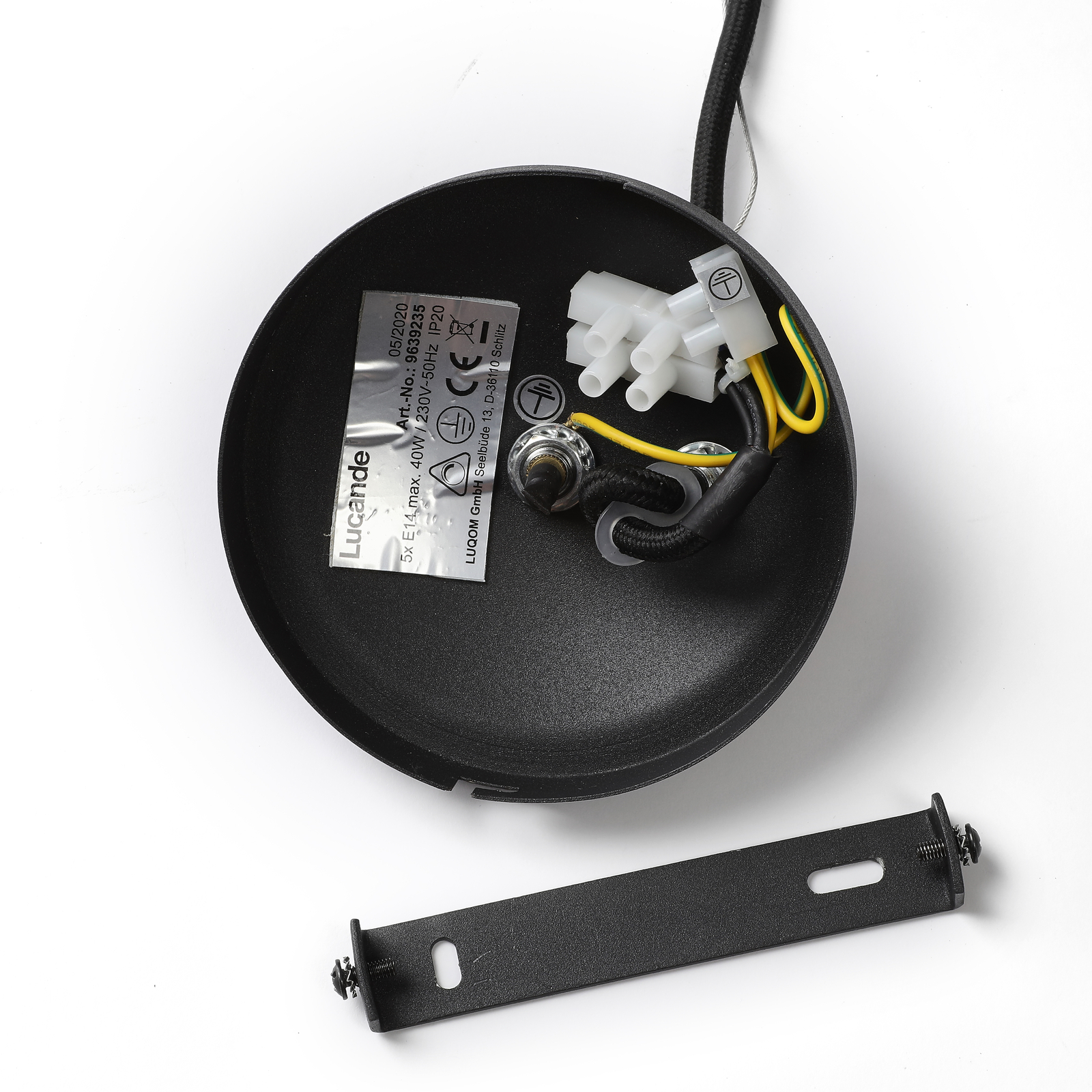 Lucande Anjita -riippuvalo, Lasivarjostin, 5-lamp. - Image 7