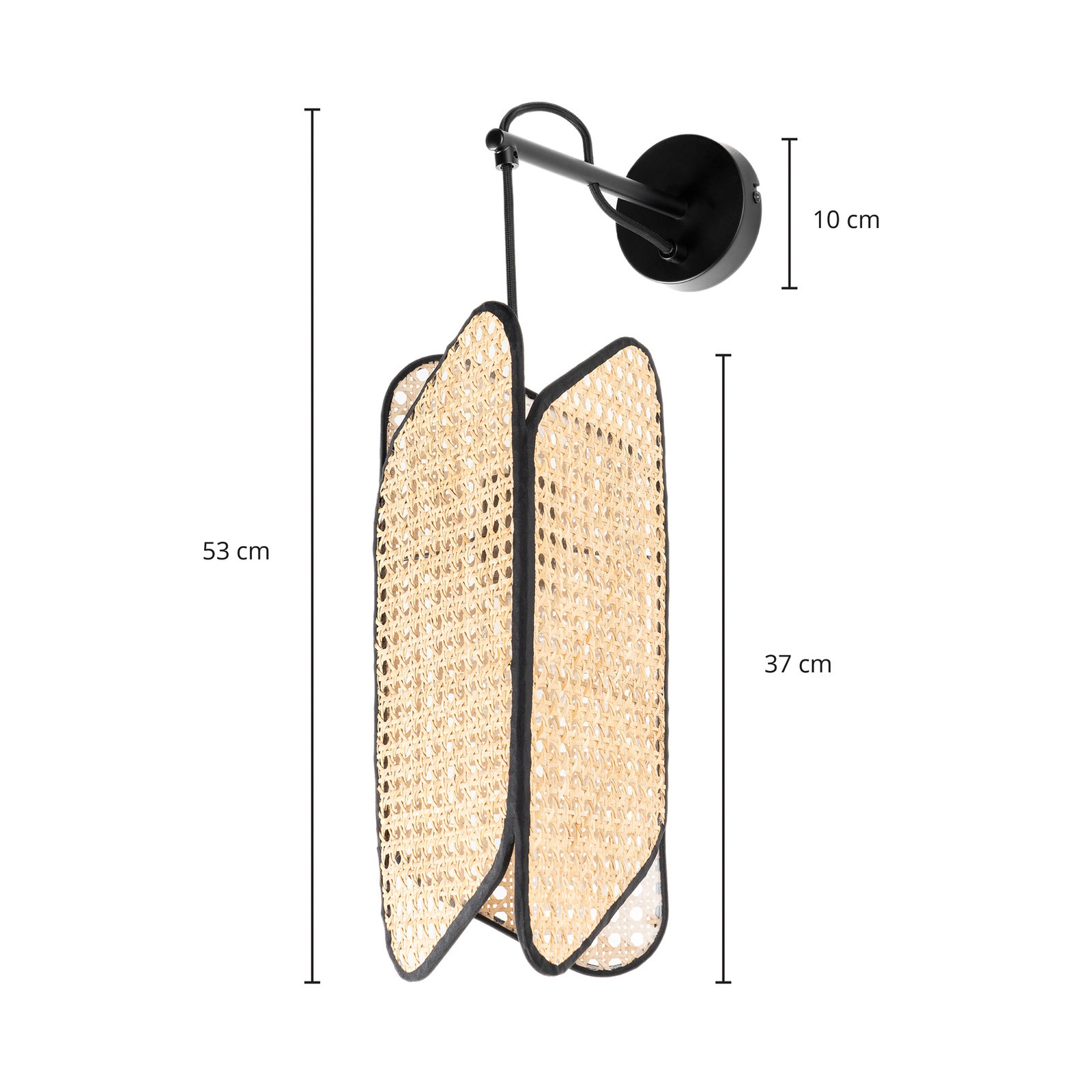 Lucande Bassiola -seinälamppu, Bambuvarjostin