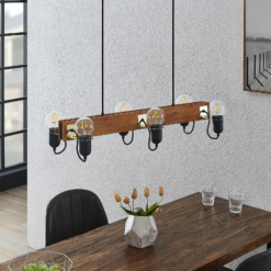 Lucande Becky -riippuvalo, 6-lamppuinen, Musta