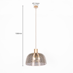 Lucande Biljana -häkkiriippuvalo, Ruskea, 50 Cm