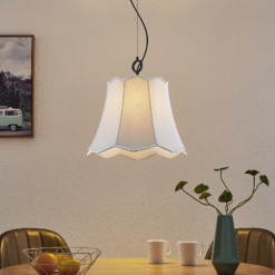 Lucande Binta-riippuvalo 1-lamppuinen Hopeanharmaa