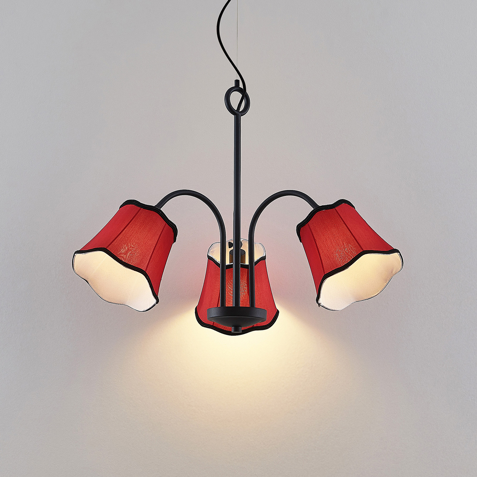 Lucande Binta -riippuvalo, 3-lamppuinen, Ruoste - Image 4