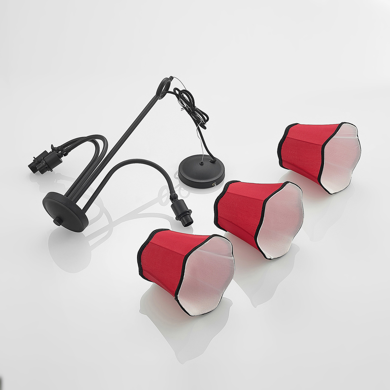 Lucande Binta -riippuvalo, 3-lamppuinen, Ruoste - Image 7