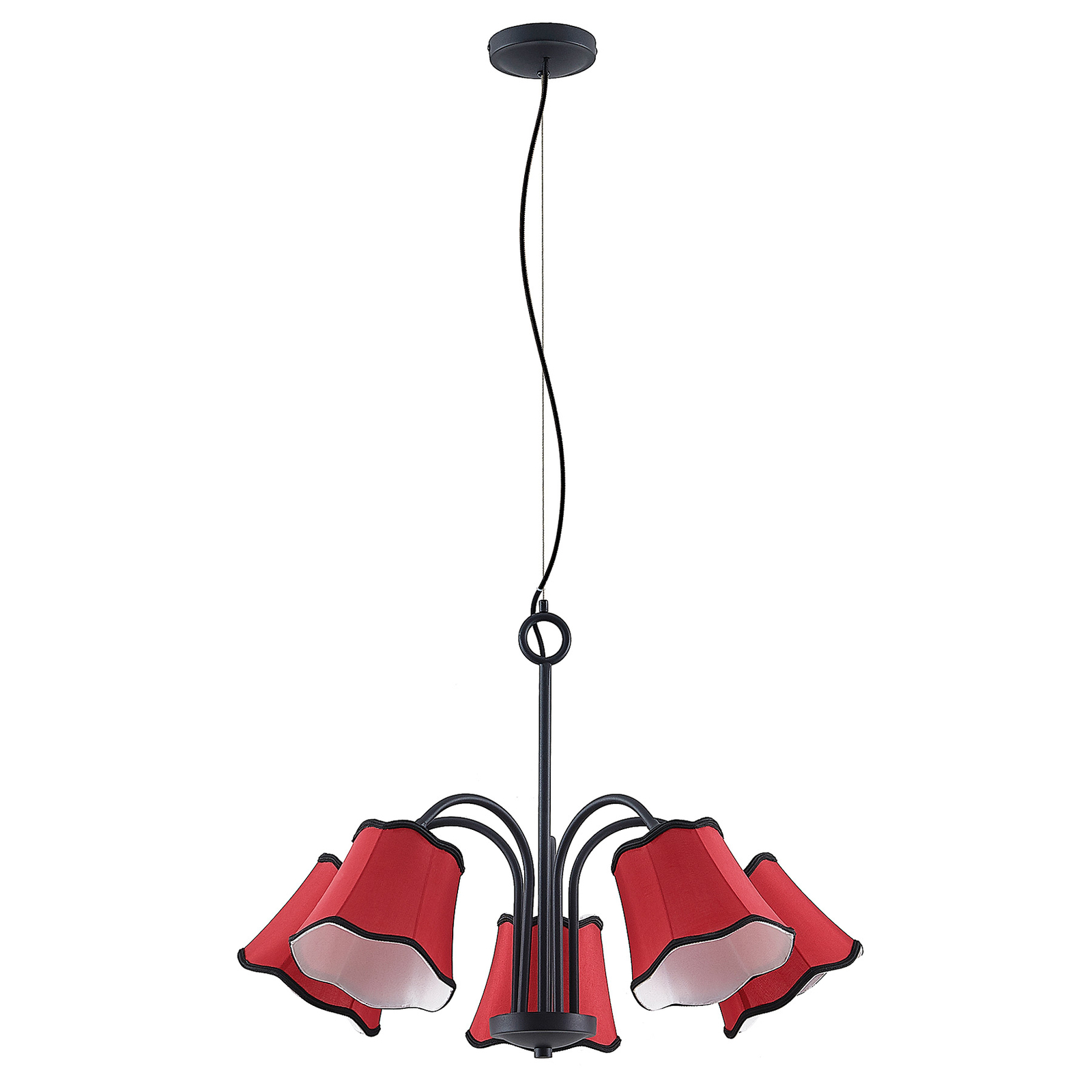 Lucande Binta -riippuvalo, 5-lamppuinen, Ruoste - Image 2