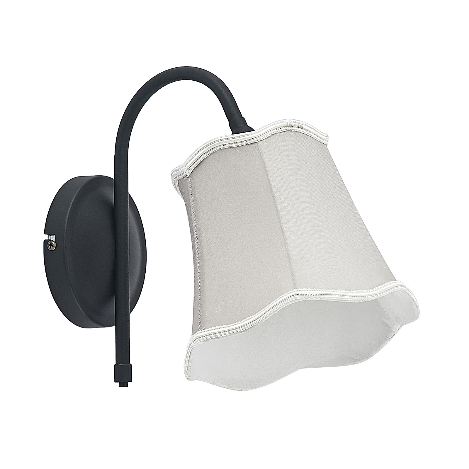 Lucande Binta -seinälamppu, Vintage, Hopeanharmaa - Image 2