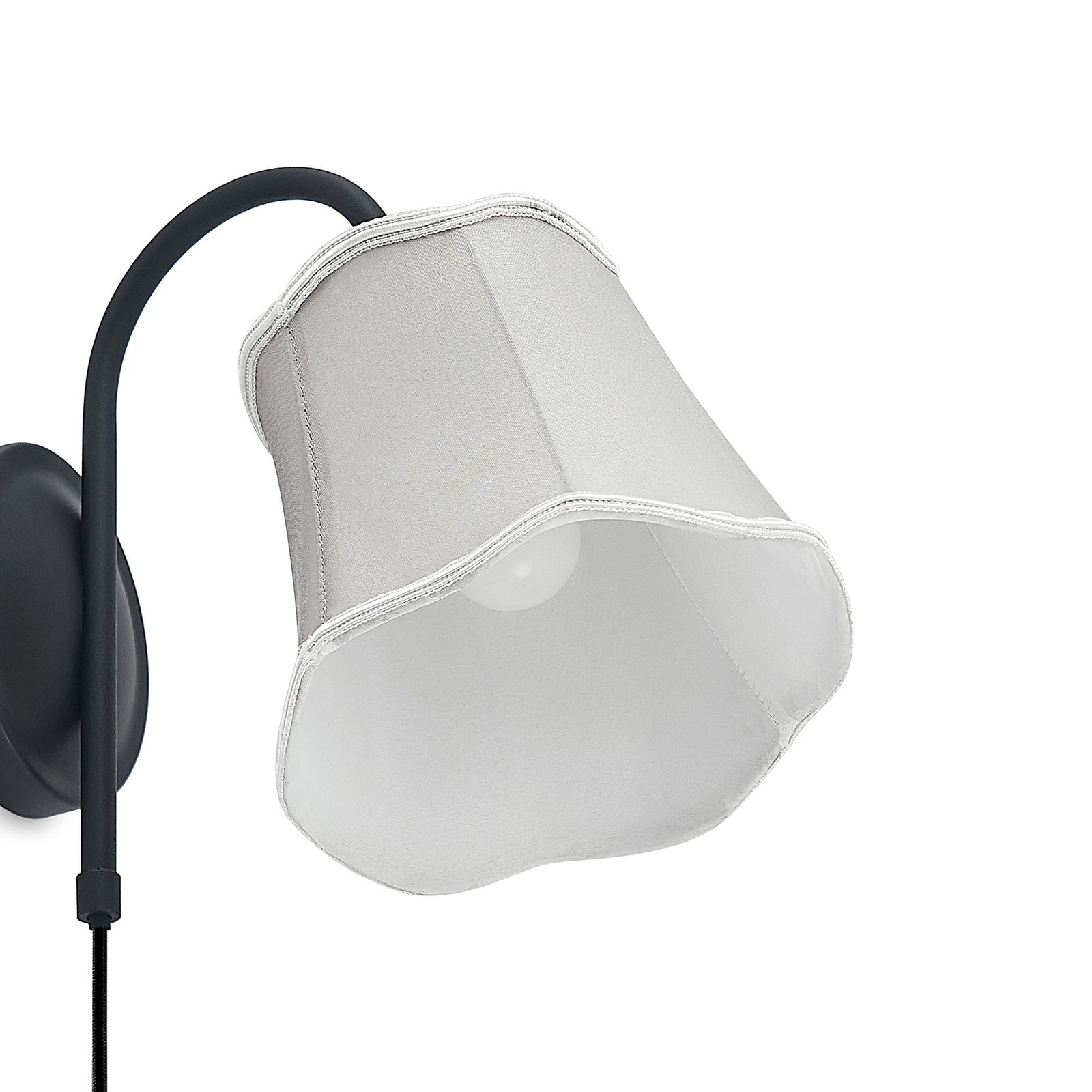 Lucande Binta -seinälamppu, Vintage, Hopeanharmaa - Image 6