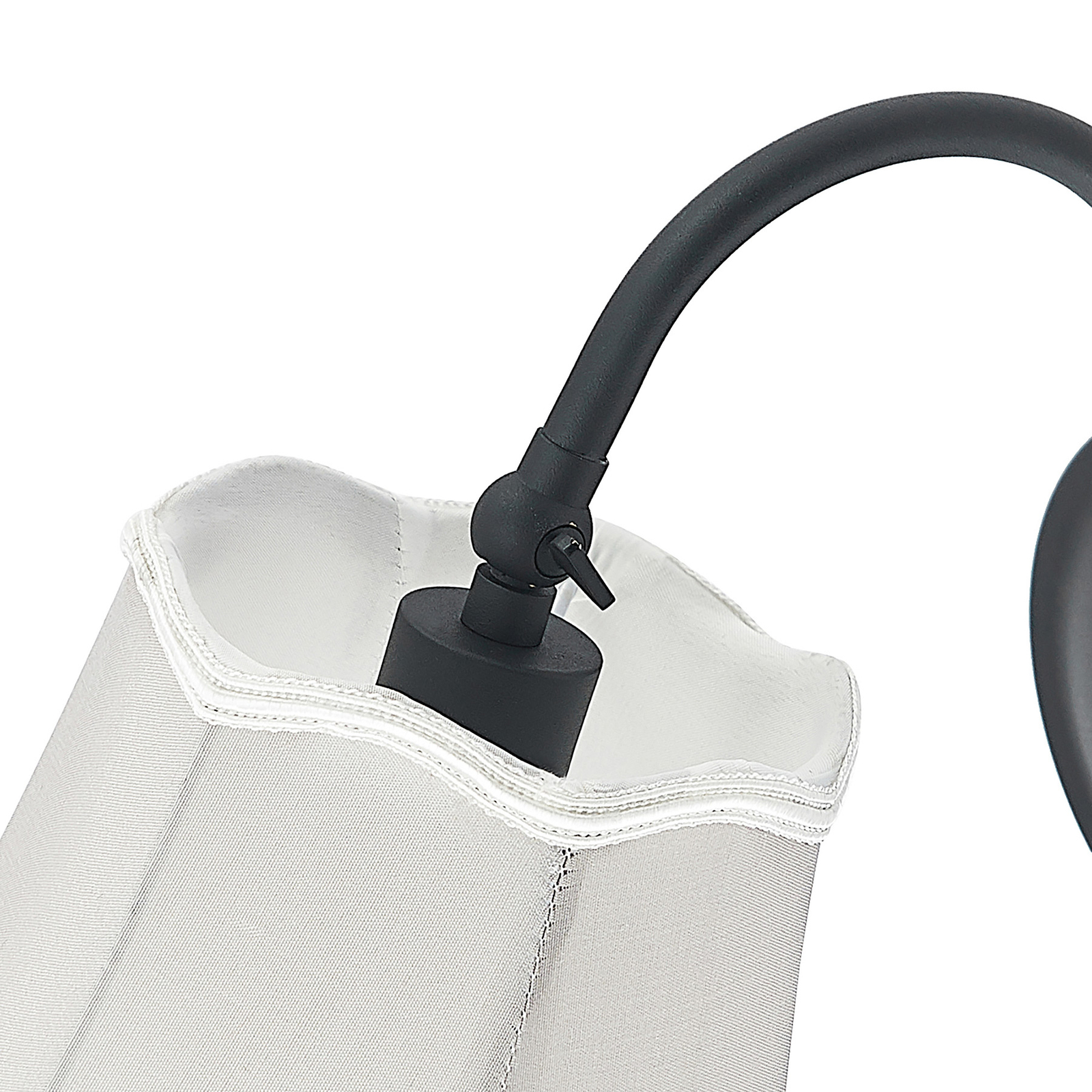 Lucande Binta -seinälamppu, Vintage, Hopeanharmaa - Image 7