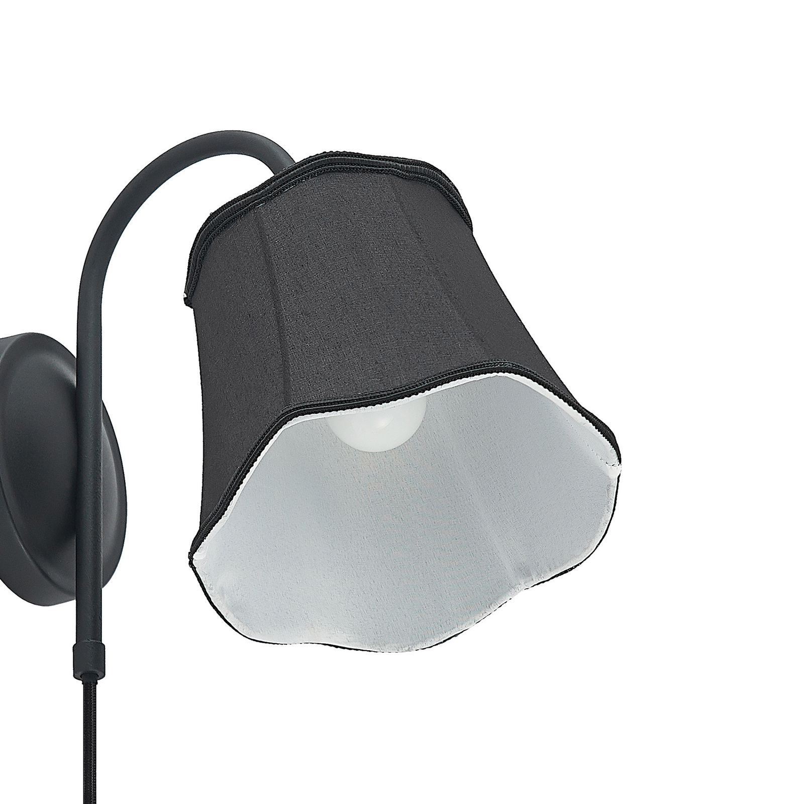 Lucande Binta -seinälamppu, Vintage, Musta - Image 6