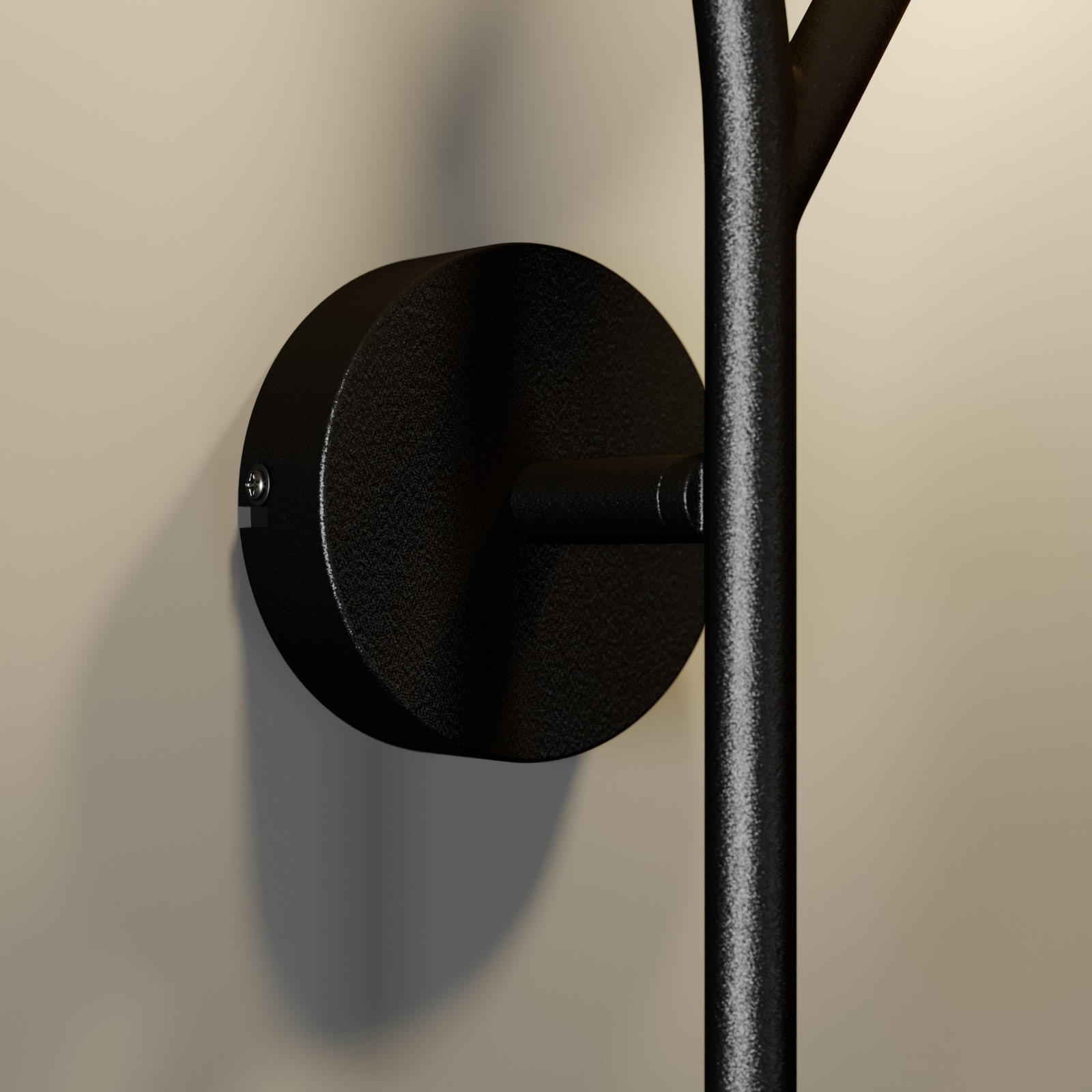 Lucande Carlea -seinävalo, 2-lamp. Musta-nikkeli - Image 3