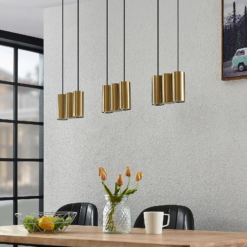 Lucande Cesur -riippuvalo, 9-lamppuinen, Messinki