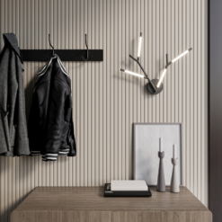 Lucande Cuerno -LED-seinävalaisin Musta-valkoinen