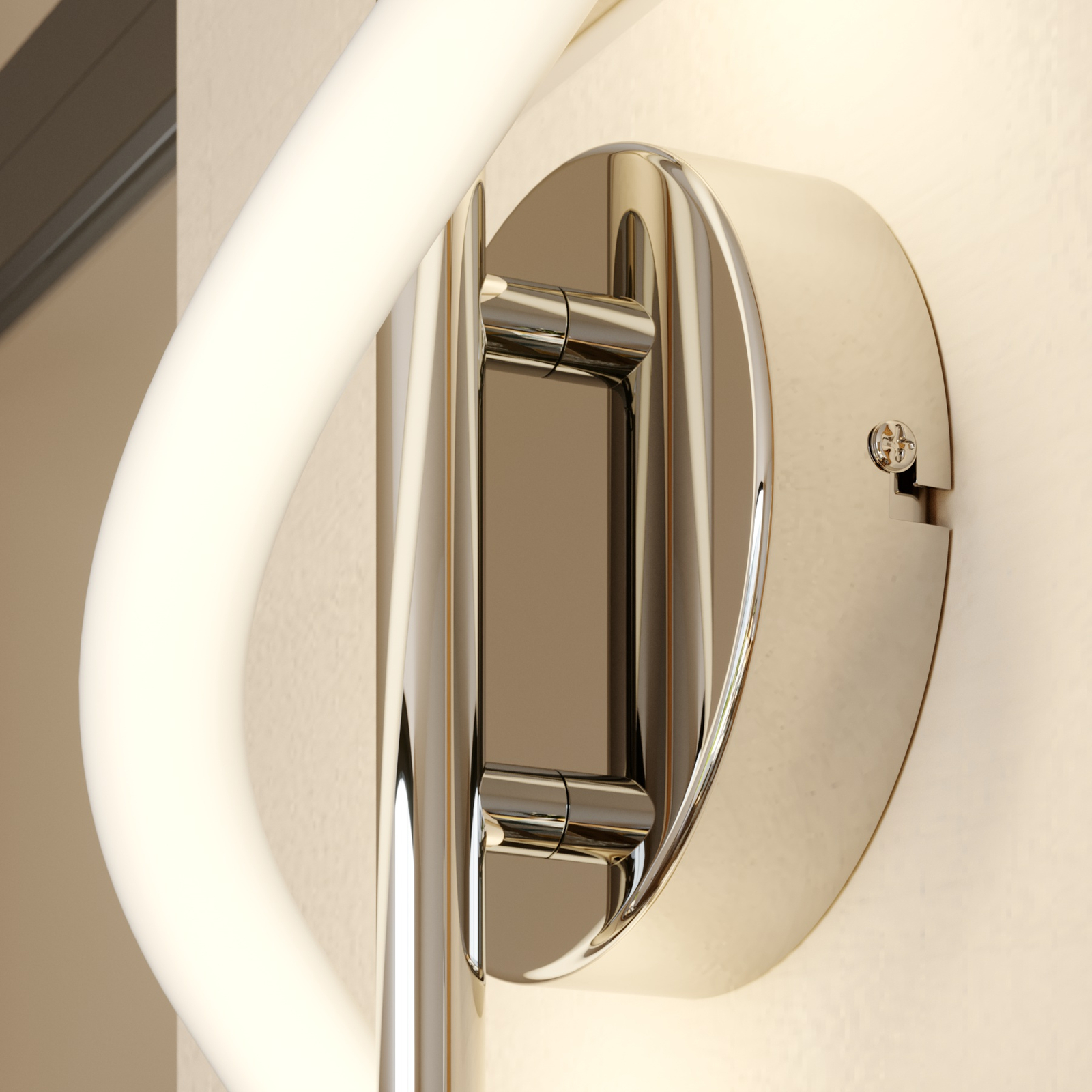 Lucande Curla -LED-seinävalaisin Kromia - Image 3