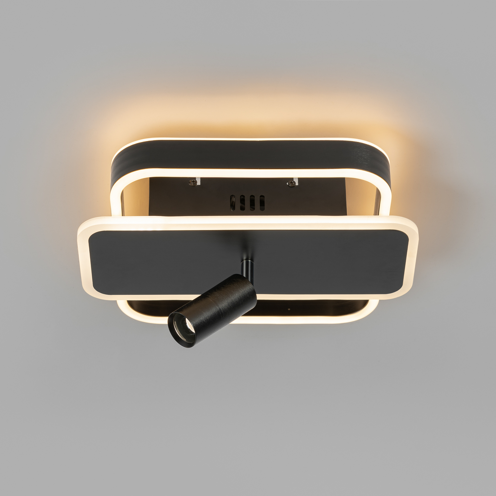 Lucande Damivan -LED-kattovalo, Kulmikas, Musta - Image 4