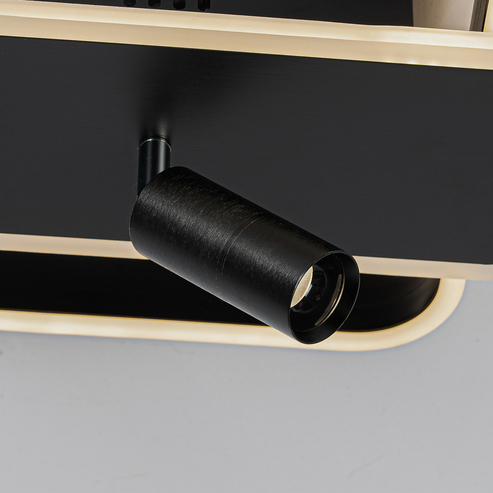 Lucande Damivan -LED-kattovalo, Kulmikas, Musta - Image 5