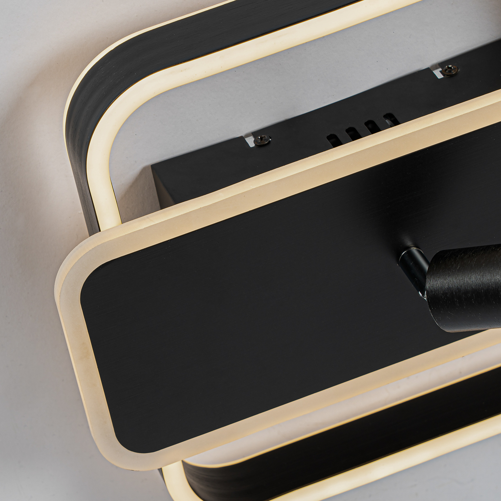 Lucande Damivan -LED-kattovalo, Kulmikas, Musta - Image 6