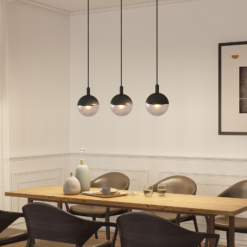 Lucande Dustian -riippuvalo, 3-lamp., 90 Cm